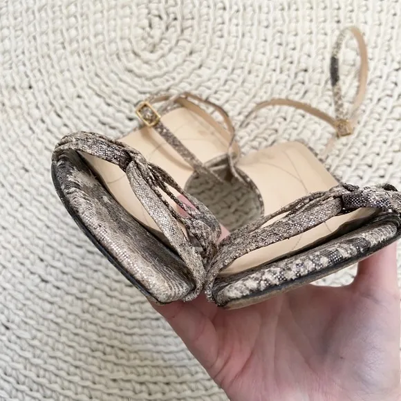Kate Spade Snakeskin Print‎ Y2K Style Strappy Stiletto Sandals Heels