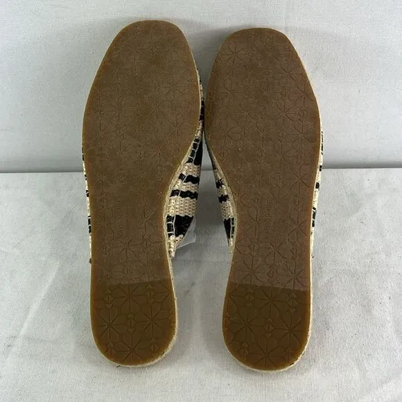Kate Spade Solero Raffia Espadrilles- Black/Natural- Size 9 - NIB