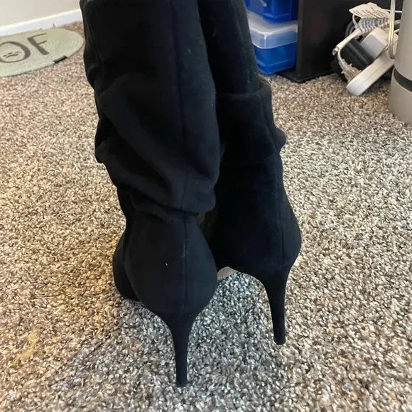 Kate spade women’s mid calf heel boots black size 7
