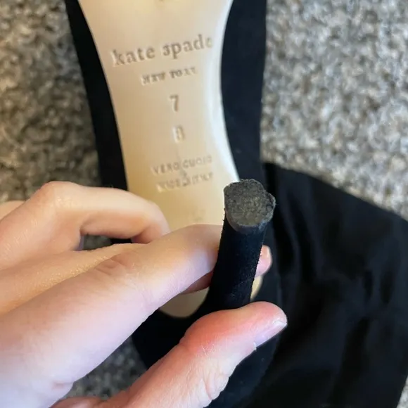 Kate spade women’s mid calf heel boots black size 7