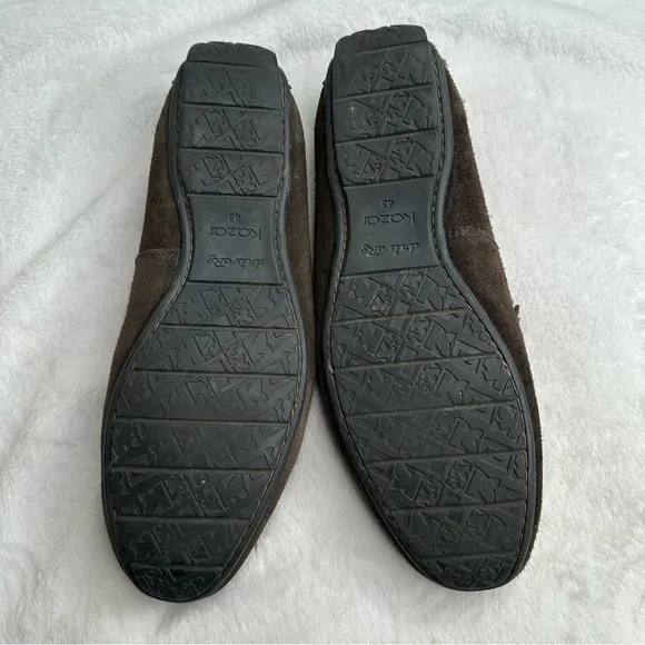 Kazar Brown Men's Chauffeurs Mocasín Size 43 (US 10)‎ LAMBSKIN SLIP-ON