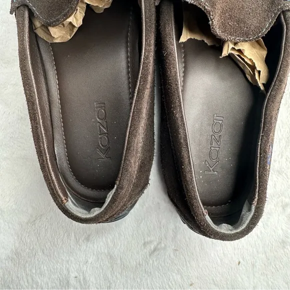 Kazar Brown Men's Chauffeurs Mocasín Size 43 (US 10)‎ LAMBSKIN SLIP-ON
