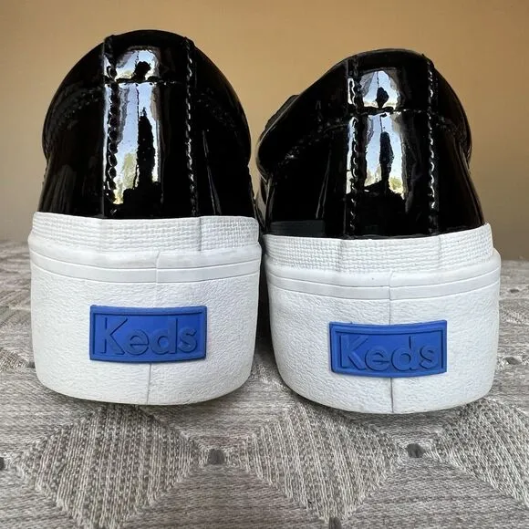 Keds Jump Kick Duo Black Patent Leather Women US 6 Casual Athleisure WH68092