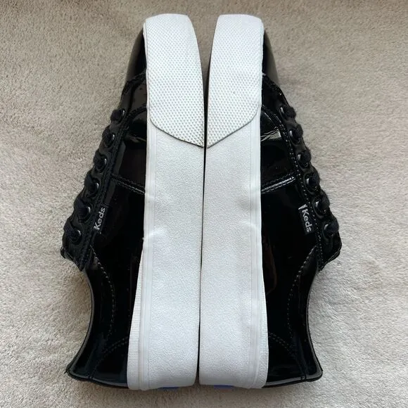 Keds Jump Kick Duo Black Patent Leather Women US 6 Casual Athleisure WH68092