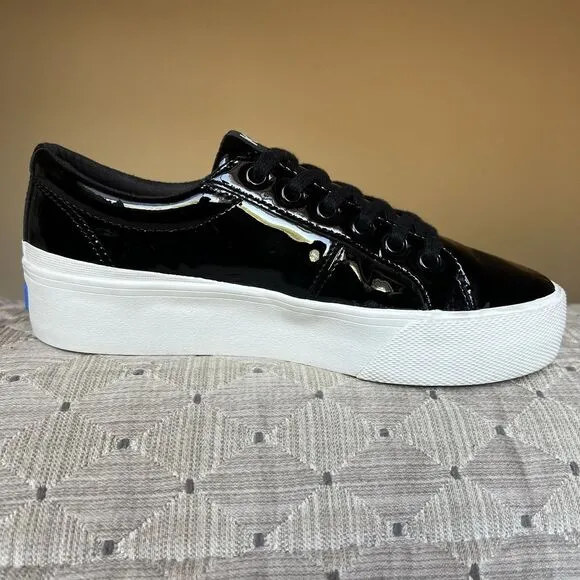 Keds Jump Kick Duo Black Patent Leather Women US 6 Casual Athleisure WH68092