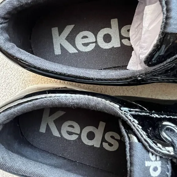 Keds Jump Kick Duo Black Patent Leather Women US 6 Casual Athleisure WH68092