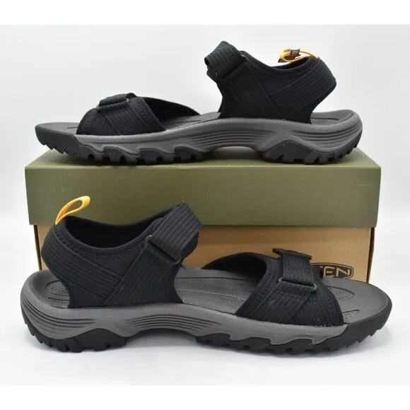 Keen Mens Size 12 Targhee III Open Toe H2 Black Yellow Sandals Shoes