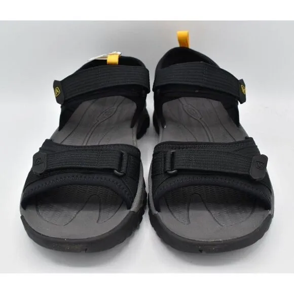 Keen Mens Size 12 Targhee III Open Toe H2 Black Yellow Sandals Shoes