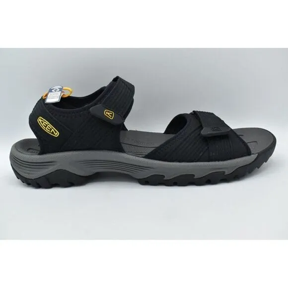 Keen Mens Size 12 Targhee III Open Toe H2 Black Yellow Sandals Shoes