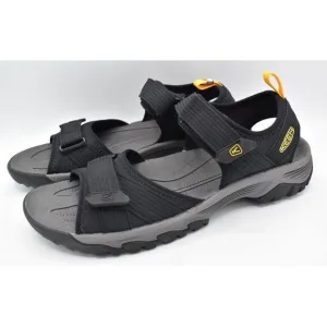 Keen Mens Size 12 Targhee III Open Toe H2 Black Yellow Sandals Shoes