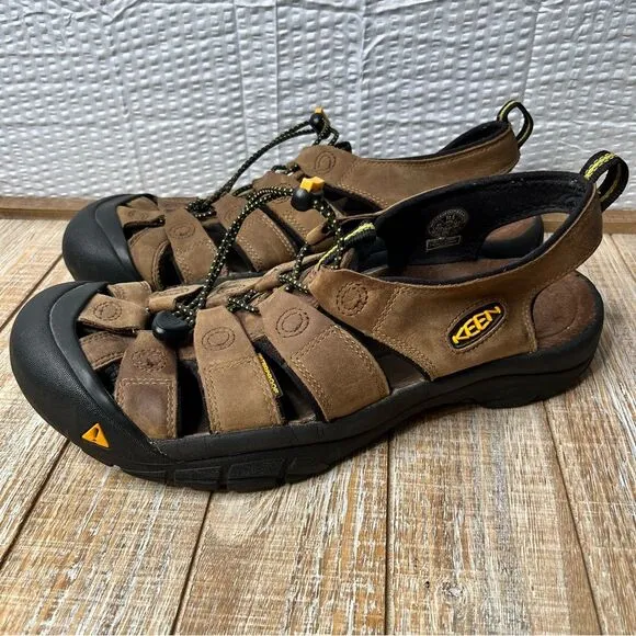 Keen Newport Leather Waterproof Hiking Sandals With Straps Size 11.5