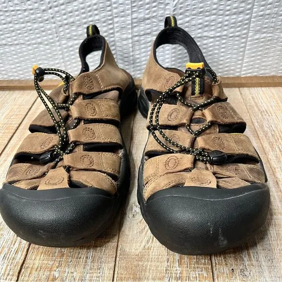 Keen Newport Leather Waterproof Hiking Sandals With Straps Size 11.5