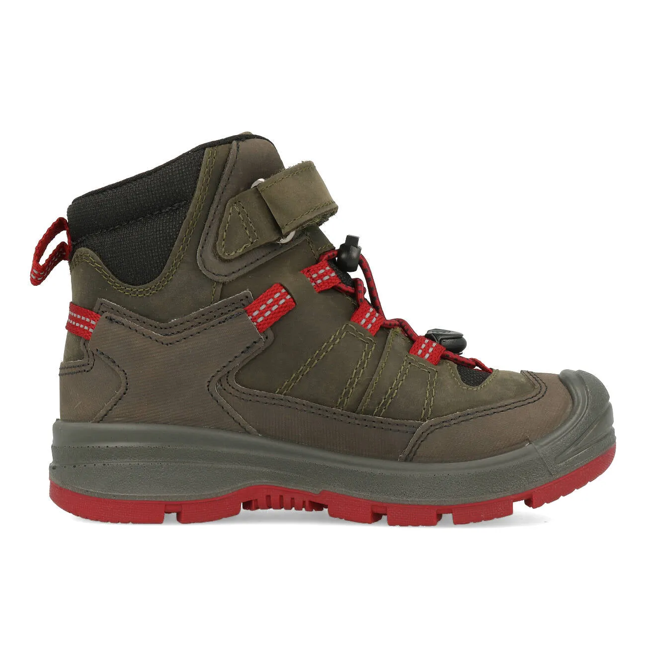 Keen Redwood Mid WP C Kinderschuh Steel Grey Red Dahlia