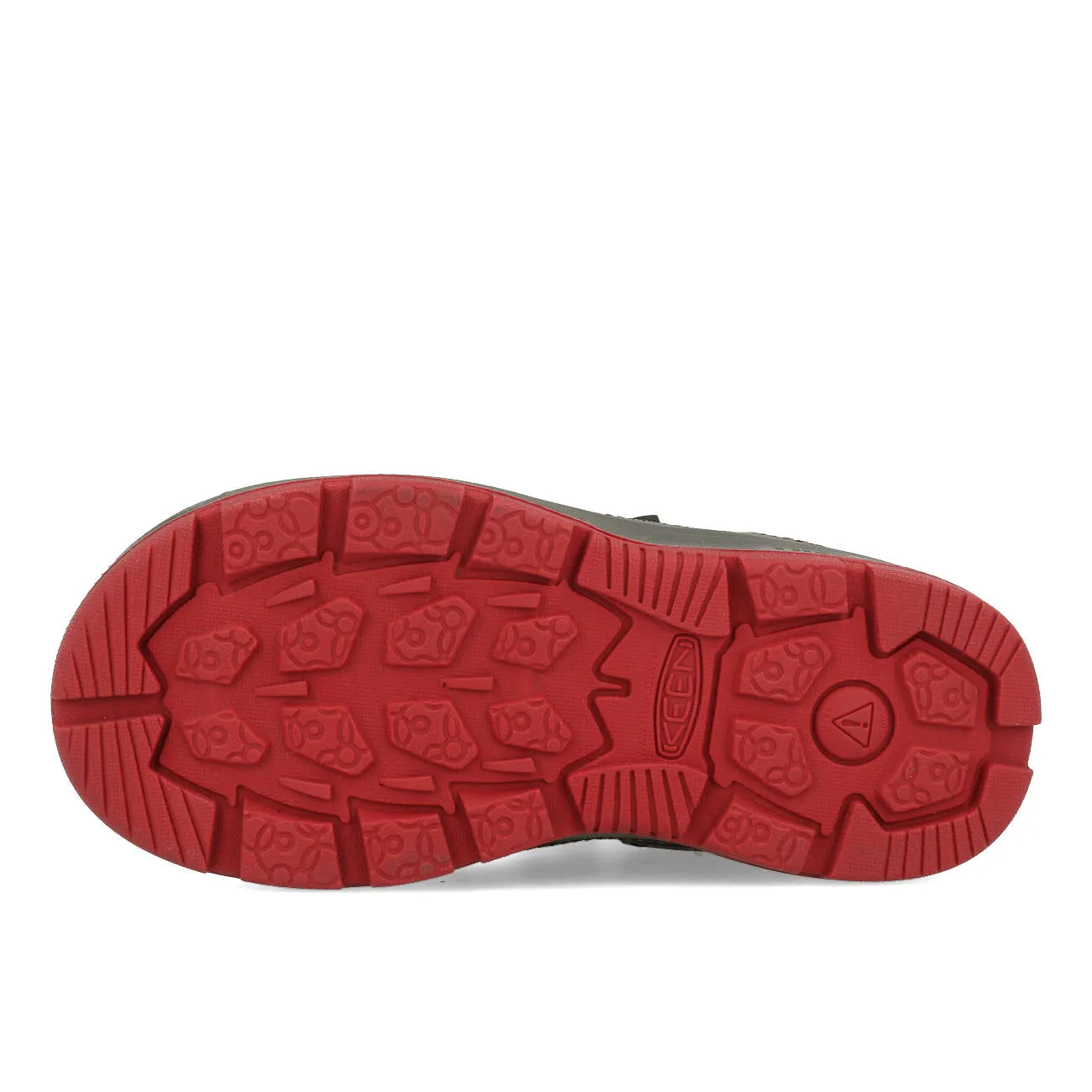 Keen Redwood Mid WP C Kinderschuh Steel Grey Red Dahlia