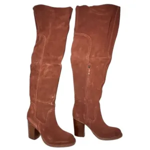 Kelsi Dagger Logan Suede Wide Calf Over the Knee Boots