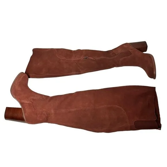 Kelsi Dagger Logan Suede Wide Calf Over the Knee Boots