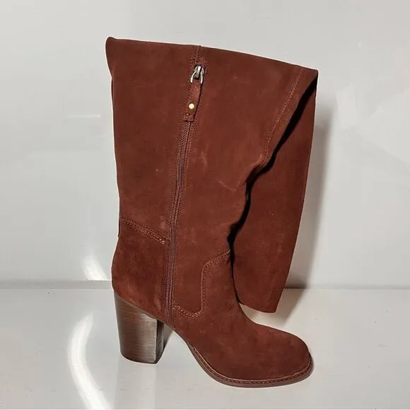 Kelsi Dagger Logan Suede Wide Calf Over the Knee Boots