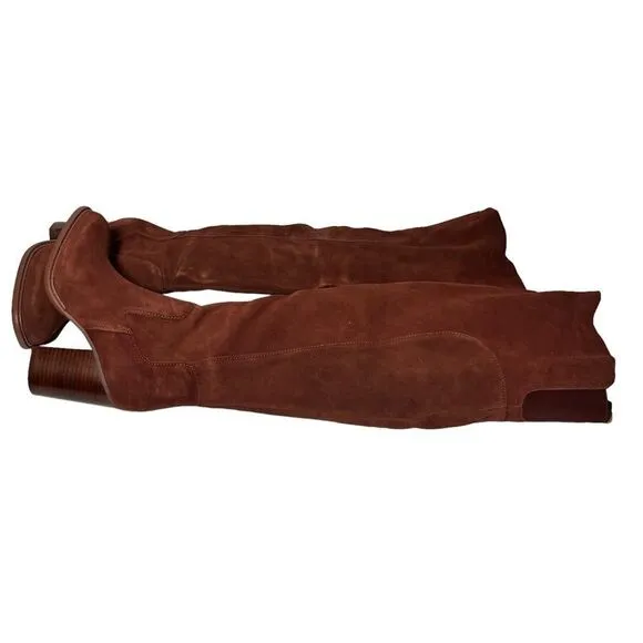 Kelsi Dagger Logan Suede Wide Calf Over the Knee Boots
