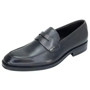 Kenneth Cole Brock Dark Grey Leather Mens Penny Loafers Size 7M