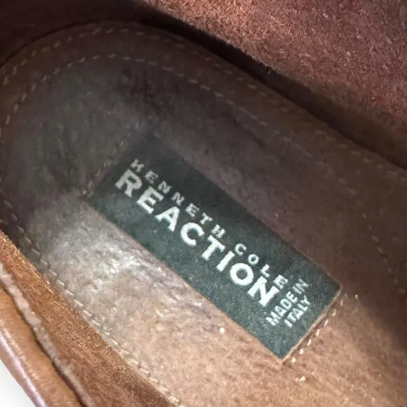 Kenneth Cole Leather Square Split Toe Chunky Lug Sole Y2K Chukka Boots Men's 13