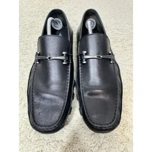Kenneth Cole Men's New York Inner Circle Black Leather Driving Loafers Size‎ 13