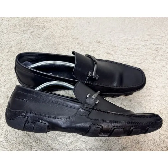 Kenneth Cole Men's New York Inner Circle Black Leather Driving Loafers Size‎ 13