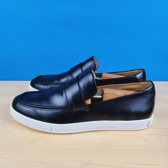 Kenneth Cole Reaction Richie Sport mens Size 12 Penny loafers Black leather shoe