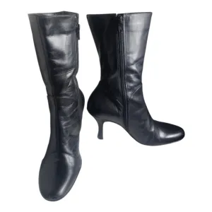 Kenneth Cole Sweet as Candy Genuine Leather Black Boots 7.5