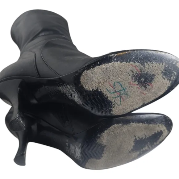 Kenneth Cole Sweet as Candy Genuine Leather Black Boots 7.5