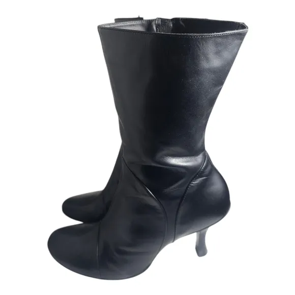 Kenneth Cole Sweet as Candy Genuine Leather Black Boots 7.5