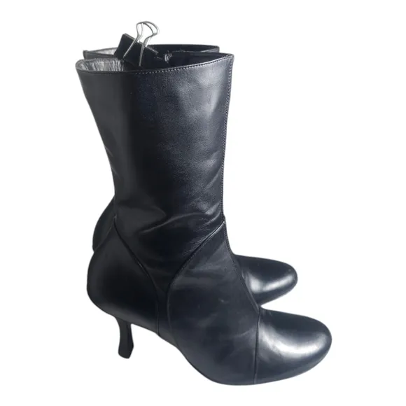 Kenneth Cole Sweet as Candy Genuine Leather Black Boots 7.5