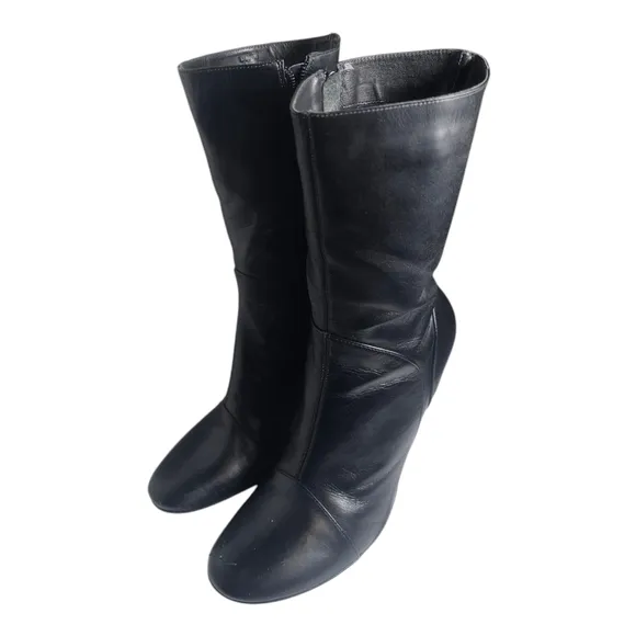 Kenneth Cole Sweet as Candy Genuine Leather Black Boots 7.5