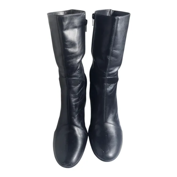 Kenneth Cole Sweet as Candy Genuine Leather Black Boots 7.5