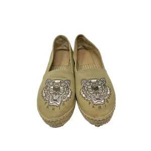 Kenzo Beige Classic Tiger Embroidered Espadrilles Beige Tan Size 38 / US 6.5