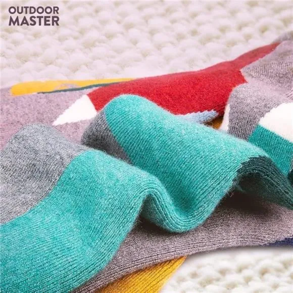 Kids Ski Socks - Merino Wool Blend, Over the Calf Design w/Non-Slip Cuff