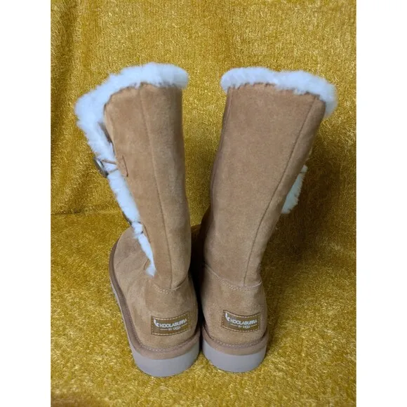 KOOLABURRA by UGG Women's Size 8 Chestnut Brown Suede Kinslei Tall Boots 1096409