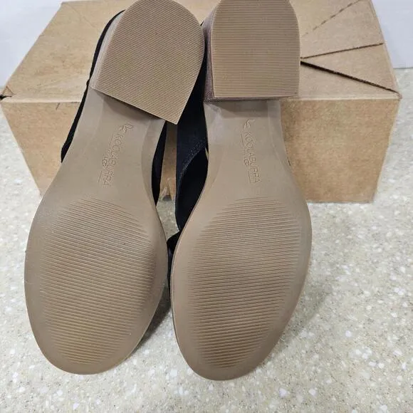 Koolaburra UGG Kaiah Black Ortholite Block Heel Open Toe Sandals Women's Size 9