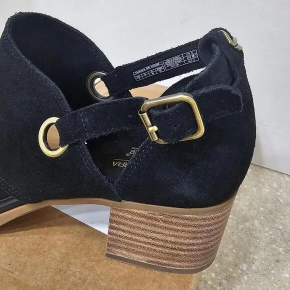 Koolaburra UGG Kaiah Black Ortholite Block Heel Open Toe Sandals Women's Size 9