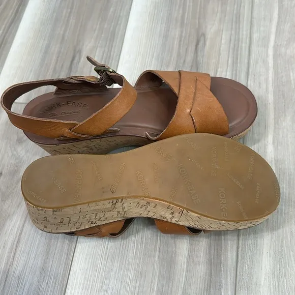 Kork Ease Ava 2.0 tan leather open toe sandals size 9