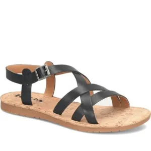 Korks by Kork-Ease Jerrick Sandals Strappy Flats Black Size 8 NEW