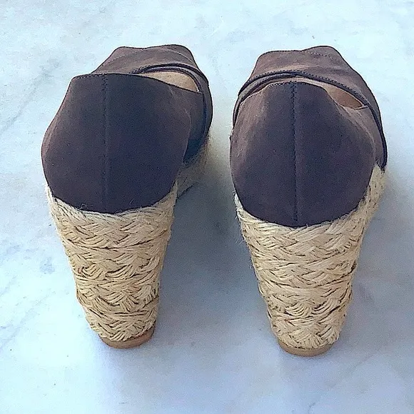 KORS MICHAEL KORS ESPADRILLES BROWN SUEDE SIZE 7 M