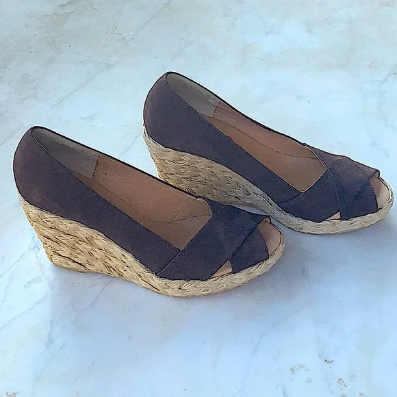 KORS MICHAEL KORS ESPADRILLES BROWN SUEDE SIZE 7 M