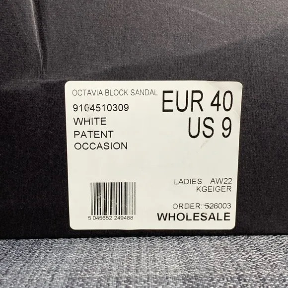 Kurt Geiger London Octavia Crystal Block Heel Sandals White Size EU 40 / US 9