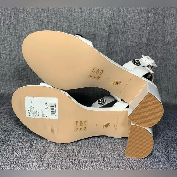 Kurt Geiger London Octavia Crystal Block Heel Sandals White Size EU 40 / US 9