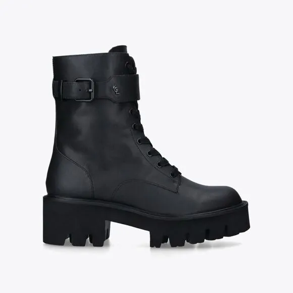 KURT GEIGER LONDON RECYCLED WOLF MOTO BOOTS size 40