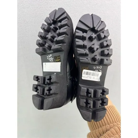 KURT GEIGER LONDON RECYCLED WOLF MOTO BOOTS size 40