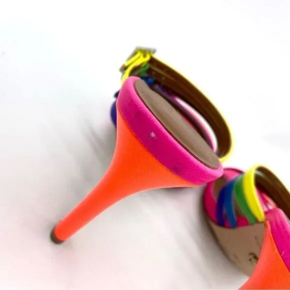 Kurt Geiger Pierra Mule Rainbow Heel Sandals Size 5.5