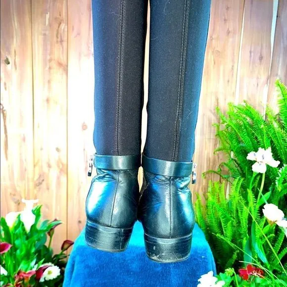 Ladies over the calf size 8M leather and textile mix boots by Michael Kors