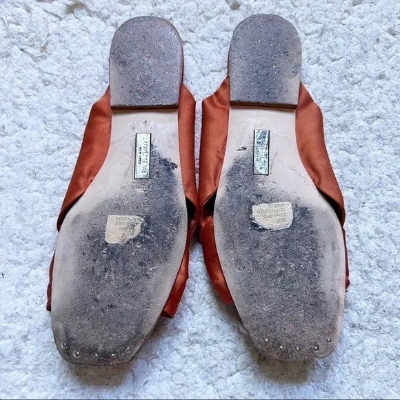 Lafayette 148 NY Orange Hessania Sandal Size 9