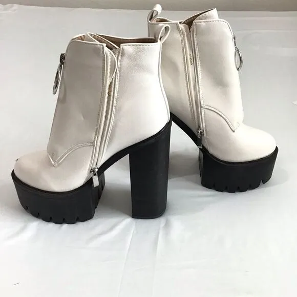 LaModa Chunky Heel Platform Ankle Boots Size 37